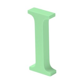 10cm Alphabet Letter Green Clarity Canvas Initial Object (I)