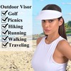 Ydocqli 3 Pack Black White Visor Women Men Clip On