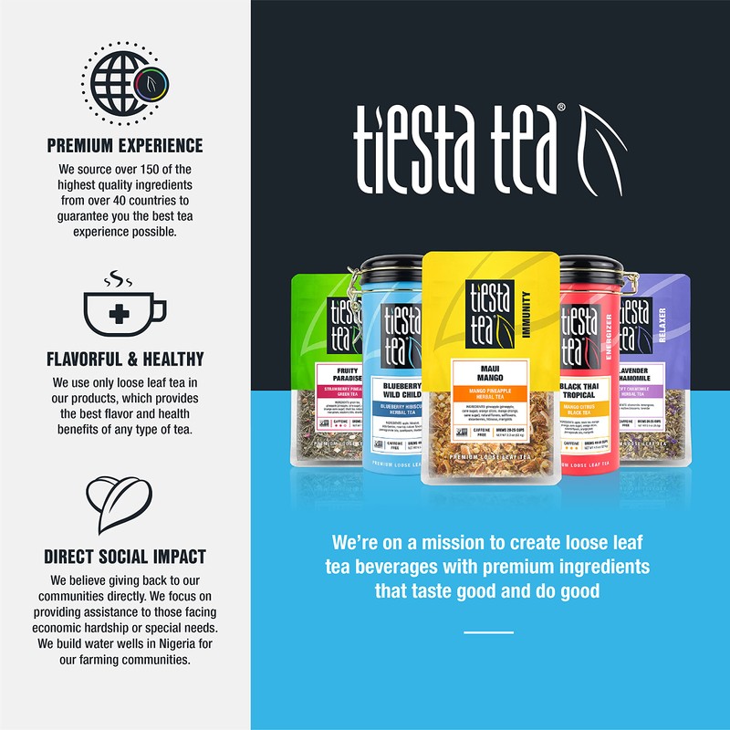 Tiesta Tea - Pomegranatopia, Mixed-Berry Pomegranate White Tea, Loose Leaf,