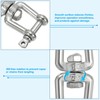 PATIKIL Double Shackle Swivel Hook M6 Load Capacity 300kg/66lbs 304