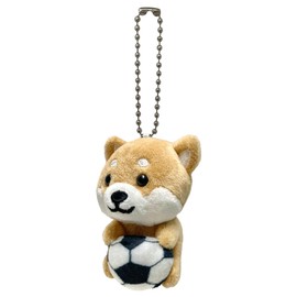 LamPlanning (Tabi Mame Series-1) Traveling Mameshiba Key Chain Mascot, Ball Chain, Back Charm, Cute, Fluffy, Dog, Shiba Inu, Mameshiba, Healing, Braun