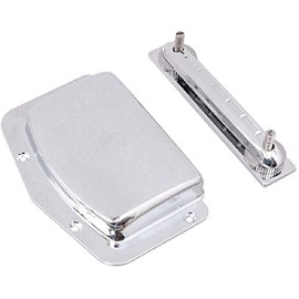 Adjustable Fixed Bridge Tailpiece For Vintage Teisco Electric Guitar Parts, Silver