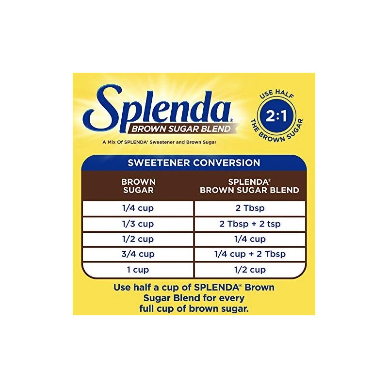 Splenda Brown Sugar Blend Low Calorie Sweetener For Baking, 3