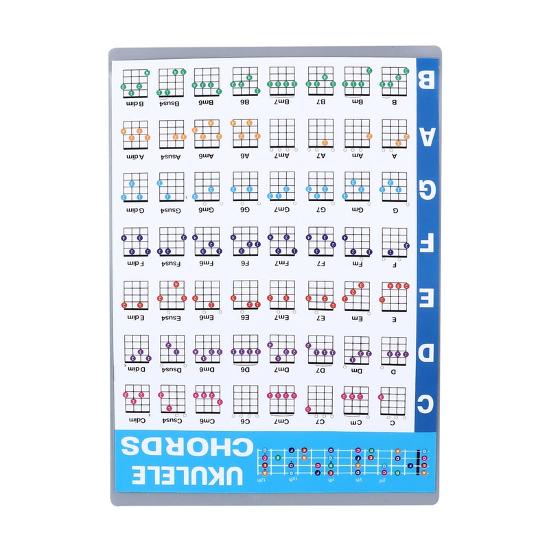 Ukulele Chord Sheet Professional Educational Reference Guide Ukulele Chord Poster