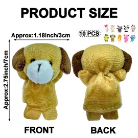 10 Pcs Finger Puppets, Finger Puppets for Toddlers, Mini Cartoon Cute Finger Puppets for Babies, Novelty Plush Nursery Rhyme Puppets Assortment for Boys & Girls for Schools, Shows Playtime