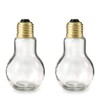 Salz- & Pfefferstreuer aus Glas, Glühlampe, ca. 11 cm