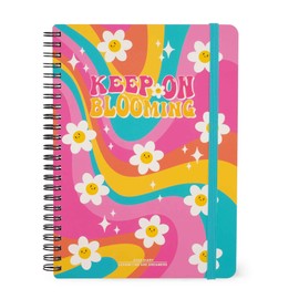 Legami Spiral Bound Weekly Planner, Large, 12 Months, Diary from January 2025 to December 2025, Foldable Planner 2025/2026, Elastic Closure, Last Pocket, Address Book, 15 x 21 cm, Daisy