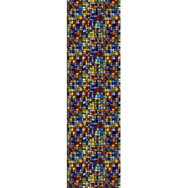 Windowpix 24 x 84 Symphony Stained Glass Pattern Window Film Static Cling Film UV Filtering Energy Saving