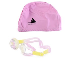 Kopida Pink Swim Goggles, Silicone Swimming Cap and Goggles Case, Women Girl Swimming Goggles Silicone Cap for Adult Summer Swimming Accessories