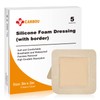 Carbou Silicone Foam Dressing 3"x3",5 Pack