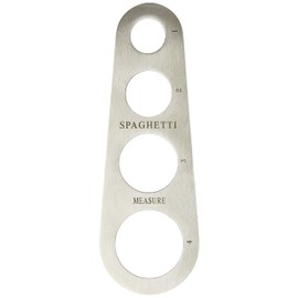 Fackelmann 40913 Steel Spaghetti for 1/2/3/4 Servings, 18.5 cm, Sybaris, (Colour: Silver), Quantity: 1 Piece, Rust-Free