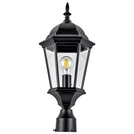Design House 589192-TBK Post Light, Textured Black