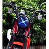 Motorcycle 5-3/4 5.75" LED Headlight with Housing Bucket Smoke X-Style