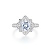 Birth Flower Ring For Women, Sterling S925 Silver April Birthstone