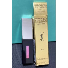 Yves Saint Laurent YSL Yves Saint Laurent Pur Couture Holographic Lip Stain 504 Rose Glitch