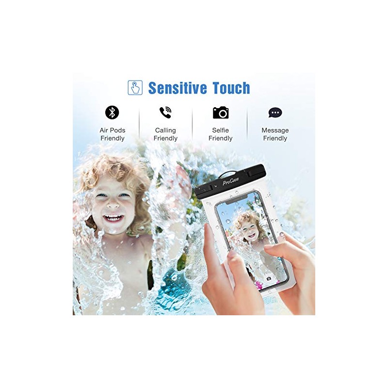 ProCase Waterproof Phone Pouch - 6 Pack Dry Bag for