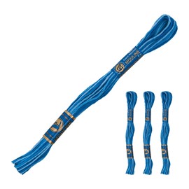 3 Docks Embroidery Thread Approx. 8 m Embroidery Floss with Colour Gradient 100% Cotton Embroidery Choice of Colours Colour: 55262 Blue Tones