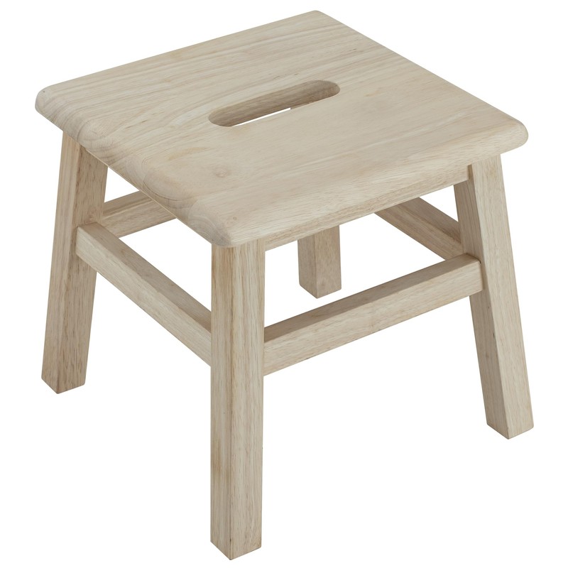 eHemco Solid Hardwood Step Stool for Adults and Kids, 12.25