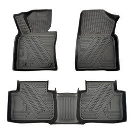 Camry Floor Mat - All Weather Waterproof Durable Anti-Slip Odorless TPE Front and Rear Row Set Custom-Fit High-Raised Lip Floor Liner Compatible with 2018-2024 Toyota Camry