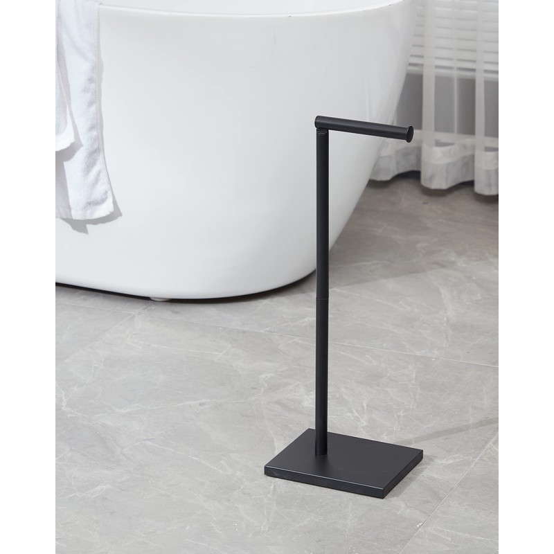 Free Standing Bathroom Toilet Paper Holder Stand with Reserve, Stainless