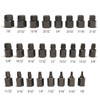 JEUCLEL 27PCS Multi-Spline Screw Extractor Set, 3/8" Inch Adaptor Easy