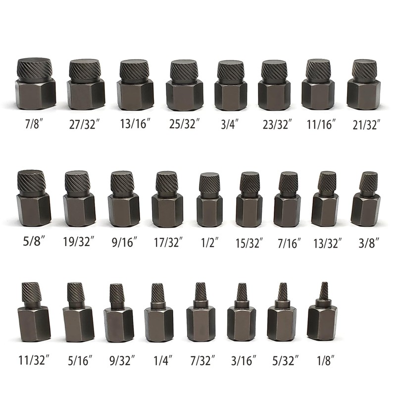 JEUCLEL 27PCS Multi-Spline Screw Extractor Set, 3/8" Inch Adaptor Easy