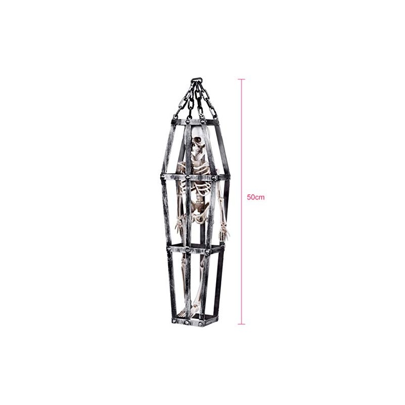 Boland Hanging Decoration Skeleton in Cage - Black - One