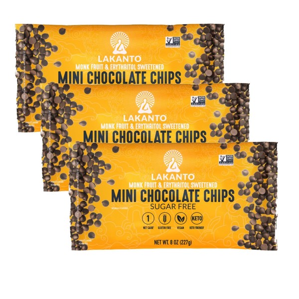 Lakanto Sugar Free Mini Chocolate Chips - Monk Fruit Sweetener