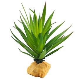 Woyrise Reptile Plants Succulent, Artificial Desert Plant for Terrarium Decor, Bearded Dragon Tank Accessories fit Gecko Lizard Chameleon Ball Python Snake - Agave Sisalana