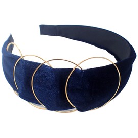Topkids Accessories Velvet Ring Alice Bands Adult Women, Hair Accessories for Women, Hair Bands for Women, Thick Headband, Womens Headbands, Head Bands Adult Women, Wide Headbands (Navy)