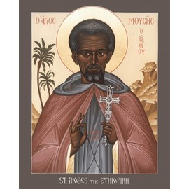Trinity Stores Religious Art Giclee Print - 12x15 St. Moses The Ethiopian by Br. Robert Lentz, OFM