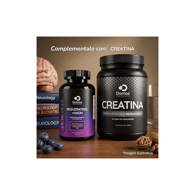 Suplementos Domos - Resveratrol + Nadh + Semilla De Uva