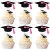 ZHUOWEISM 30 PCS Class of 2025 Graduation Cupcake Toppers Glitter