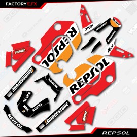 Factory EFX Red & Orange Repsol Graphics Sticker kit fits Honda Grom  MSX125 21-24 2021 2022
