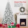7FT Flocked Christmas Tree – Artificial Snowy Holiday Tree with