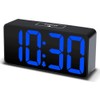 DreamSky LED digital alarm clock with USB charging port, large