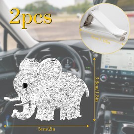 GLADFRESIT 2pcs Bling Car Air Freshener Crystal Car Diffuser Air Vent Clip with Rhinestones