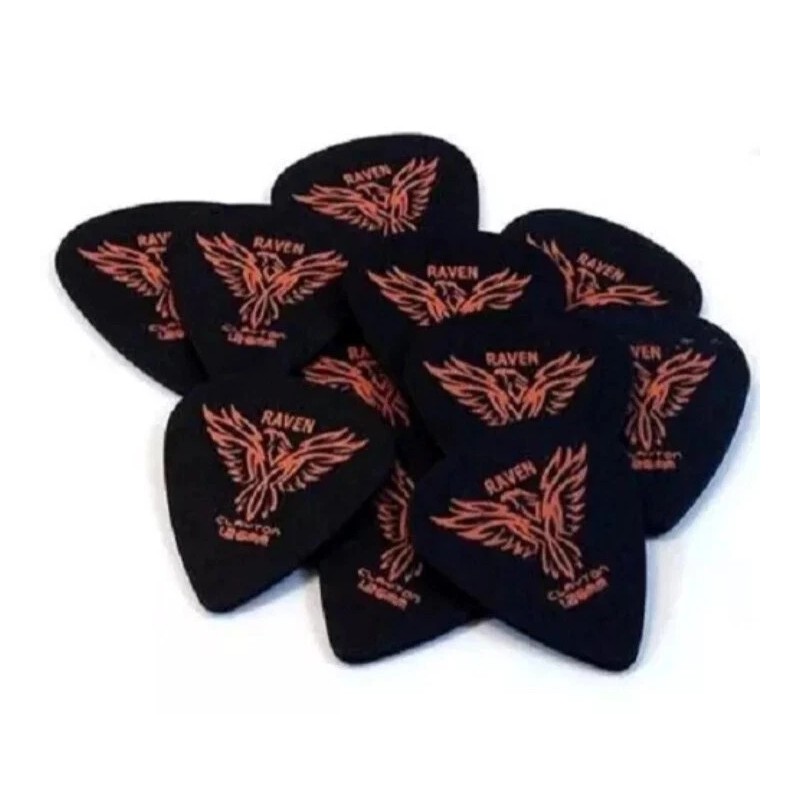 Clayton Standard Black Raven Acetal Non Slip Picks 0.38 mm