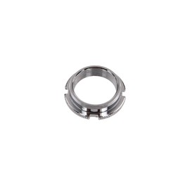 Locknut on steering bearing - chrome-plated - 4 grooves + knurled - old version - SR1, SR2, KR50, bird series