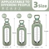 SIEROZUR 64 oz Glass Water Bottle with Straw and Handle