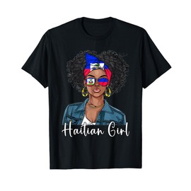 Haitian Flag Souvenirs Woman Uniform Dress Girl Haiti T-Shirt