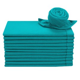 Juego de 12 servilletas de tela de algodón, con dobladillo de 18 x 18 pulgadas, decorativas, suaves, duraderas, lavables, reutilizables, perfectas para decoración de mesa de comedor, granja, fiesta de