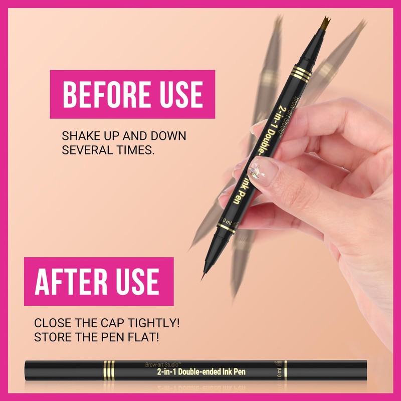 iMethod Microblading Eyebrow Pencil - Eyebrow Pencil 2-in-1 Dual-Ended Eyebrow