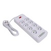 8 Way Power Strip USB C European Socket Desk Wall
