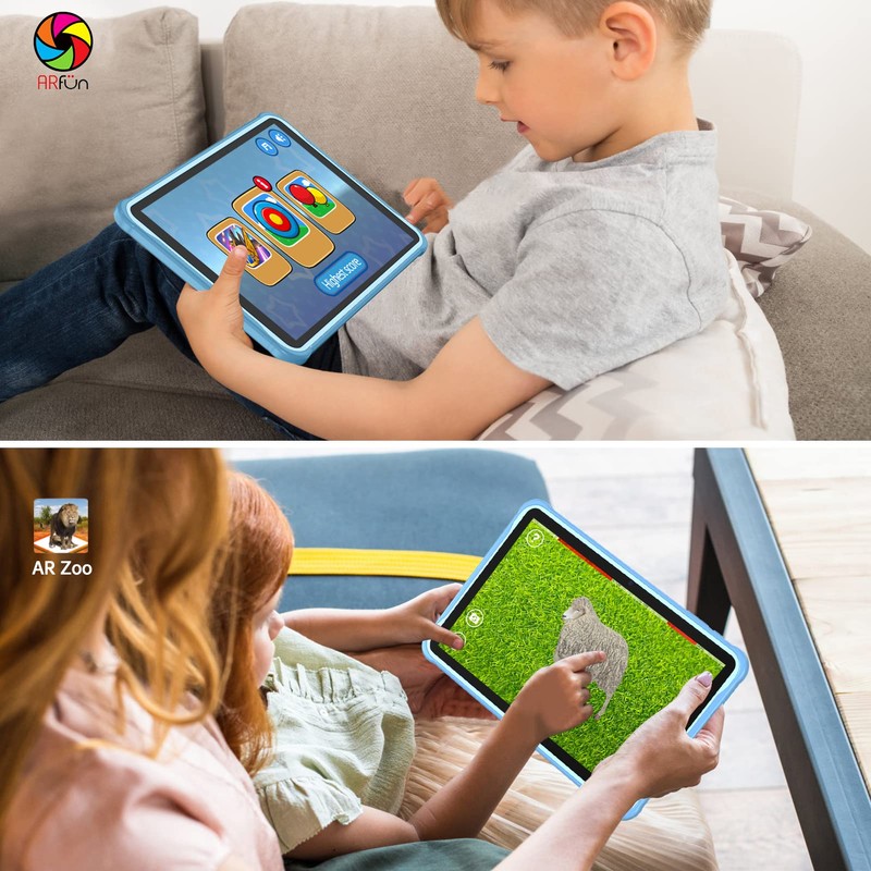 PRITOM Android 13, 10 inch Kids Tablet, Parental Control, 6000mAh,