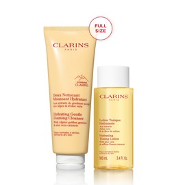 Clarins NEW Hydrating Gentle Foaming Face Cleanser | Cleanses, Soothes, and Softens | Contains Aloe Vera to Boost Hydration | Soap-Free | SLS-Free| Normal To Dry Skin Types