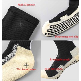 FASECKS Boys Football Socks Breathable Sports Training Accessories for Kids,Non-Slip Long Socks for Children (White)