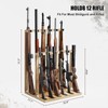Emfogo Gun Rack, Wooden Gun Racks, Heavy Duty Standing Indoor