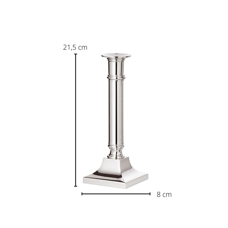 Edzard Candlestick Kent, height 8,3 in, silver plated, tarnish protected