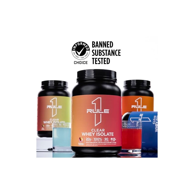 Rule One Proteins Clear Isolate - 20g All-whey Isolate Protein,